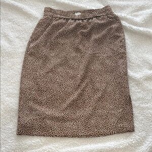 J. Crew Brown and White Knee-length Pencil Skirt for Casual Work